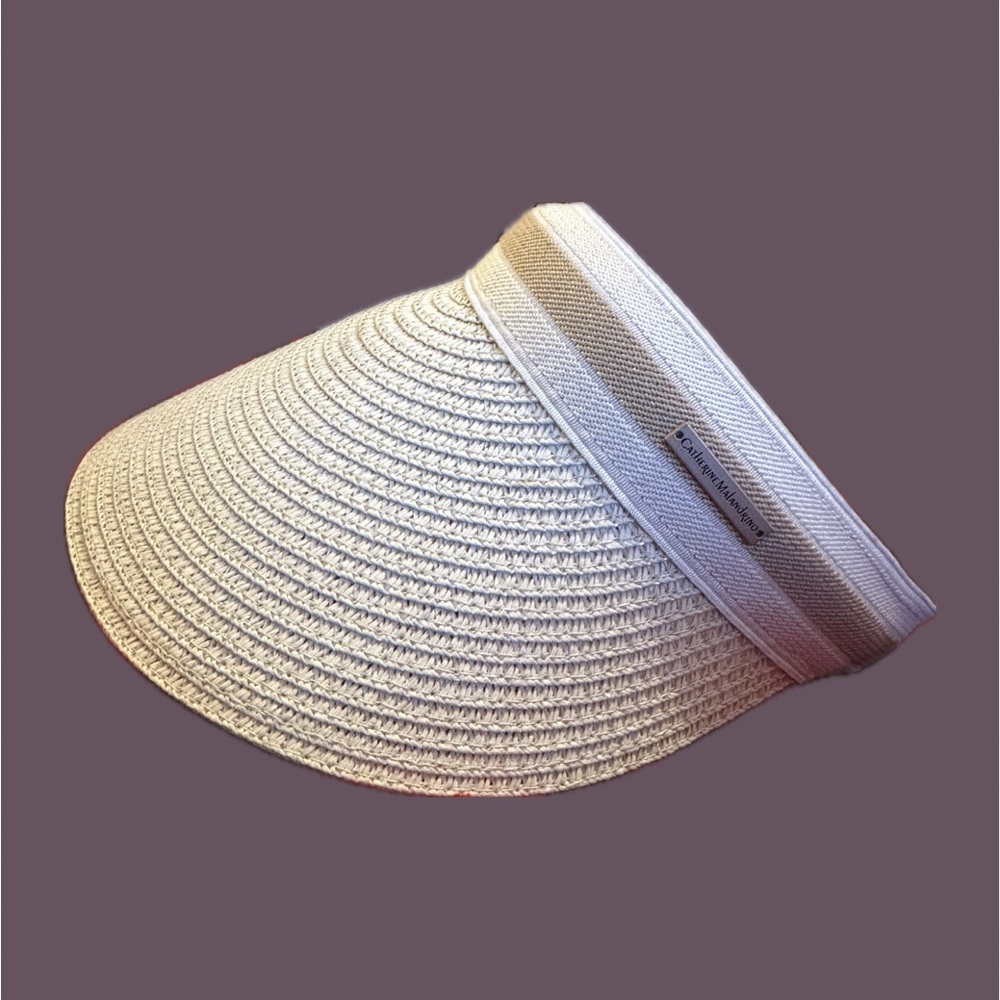 Catherine malandrino straw sun visor